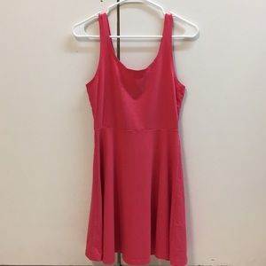 Express pink skater dress with back zipper!